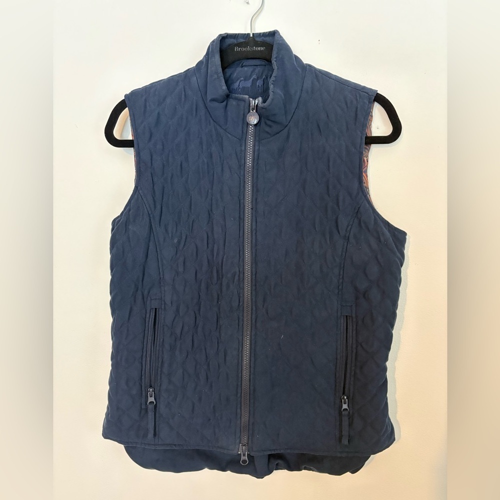 Outback Trading Co Quilted Grand Prix Navy Vest | Equestrian | Horse | Outdoors
